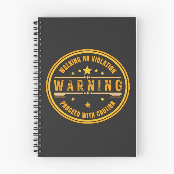 Item preview, Funny HR Saying - Warning Walking HR Violation: Proceed with Caution Distressed Badge designed and sold by Christopher  McGuire.