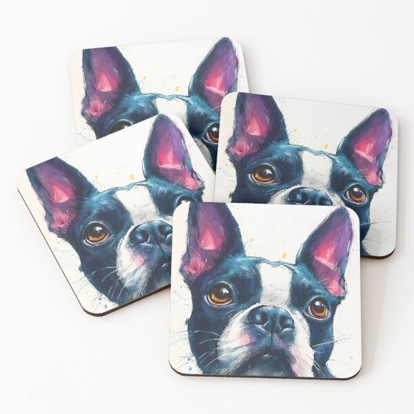 Item preview, Funky Boston Terrier Artwork for Dog Lovers designed and sold by AutoPopStudio.