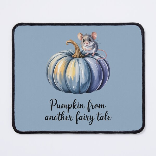 Item preview, Blue Fall Pumpkins with Cute Mouse  designed and sold by WikaKowalczyk.