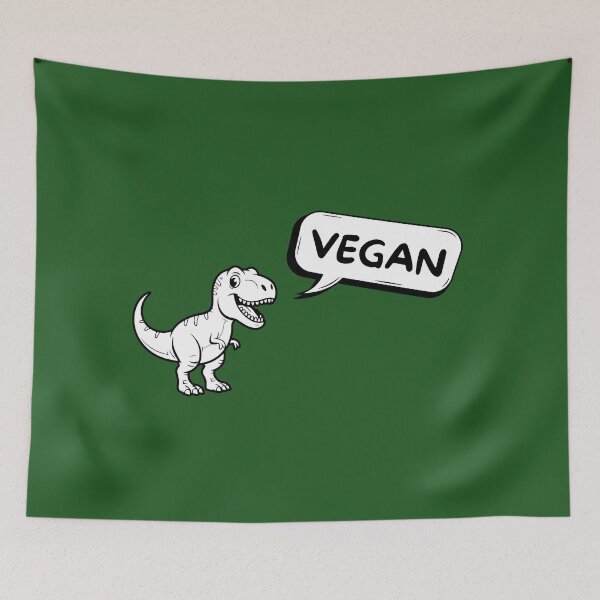 Item preview, Vegan Dinosaur T-Rex with Speech Bubble  designed and sold by tumbleweedphoto.