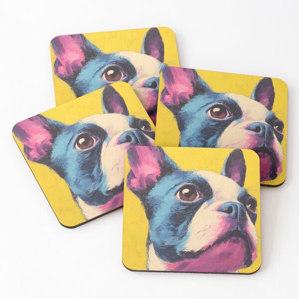 Item preview, Bold Colors Boston Terrier Pop Art Design designed and sold by AutoPopStudio.