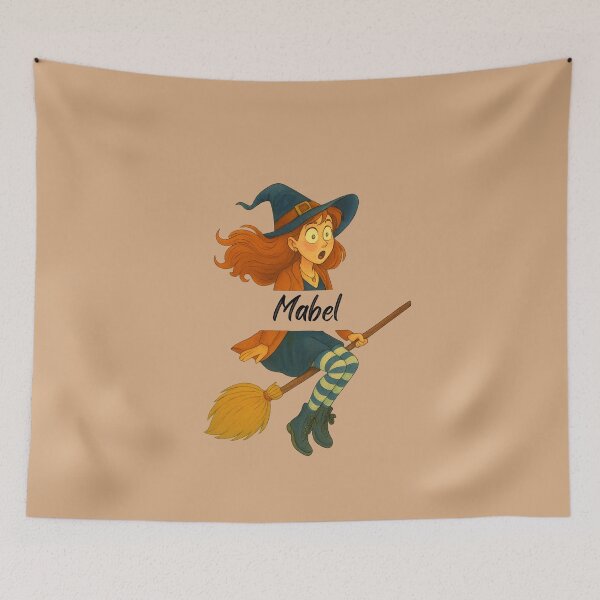 Item preview, Mabel Name Customized Halloween Cute Witch designed and sold by Our Bible Journey.