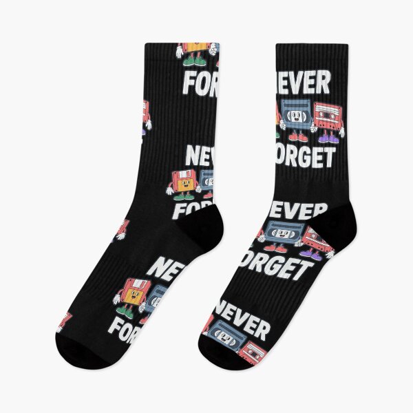 Item preview, Never Forget – Retro Nostalgia Floppy Disk, VHS & Cassette Tape Design designed and sold by TipTop GFX.