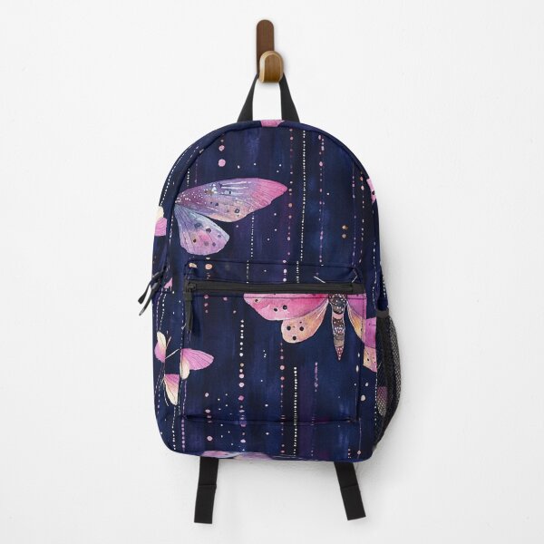 Item preview, Night Garden Dark Purple Pink Watercolor Moths All Over designed and sold by Feeling Artsy.