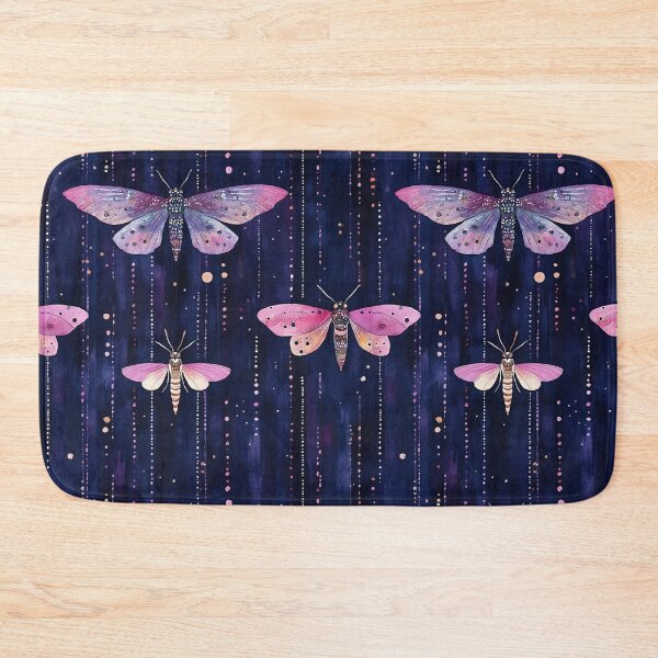 Item preview, Night Garden Dark Purple Pink Watercolor Moths All Over designed and sold by Feeling Artsy.