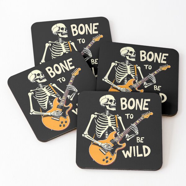 Artikelvorschau, Bone To Be Wild Lustiges Halloween-Skelett, das Gitarre spielt entworfen und verkauft von SideKickCreates.