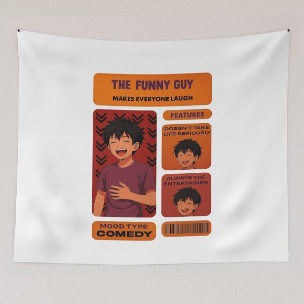 Item preview, Funny Anime Guy Aesthetic | Comedy Mood Design designed and sold by SoulFlex.