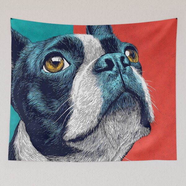 Item preview, Boston Terrier Contemporary Art Wall Print designed and sold by AutoPopStudio.