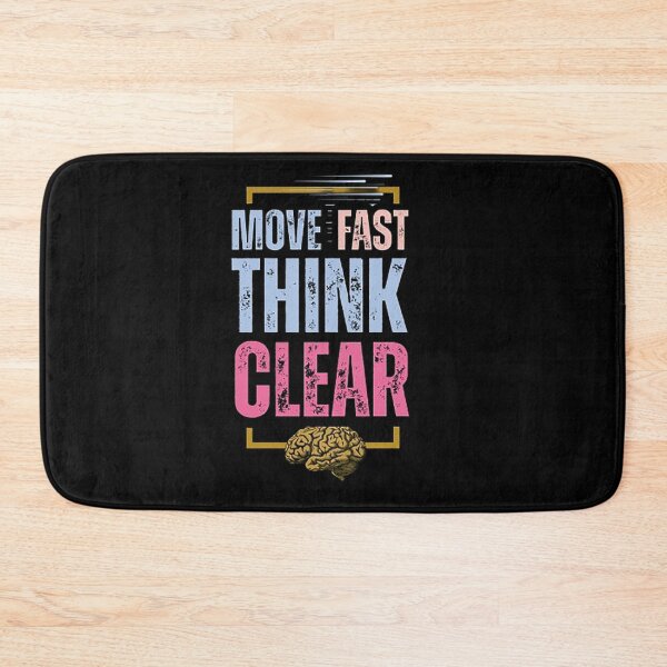 Item preview, Move Fast Think Clear – Motivational Brain Quote designed and sold by MR-GOLDEN.