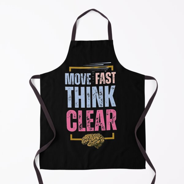 Item preview, Move Fast Think Clear – Motivational Brain Quote designed and sold by MR-GOLDEN.