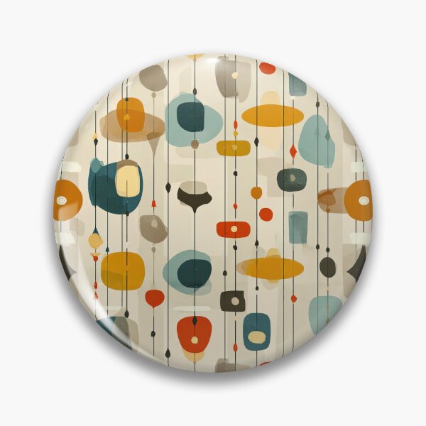 Item preview, Mid-Century Modern Abstract Shapes Pattern designed and sold by Kybruno's Creations.