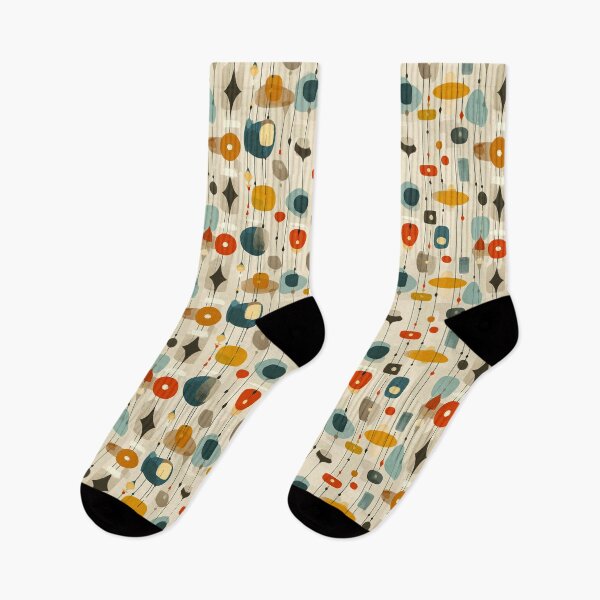 Item preview, Mid-Century Modern Abstract Shapes Pattern designed and sold by Kybruno's Creations.
