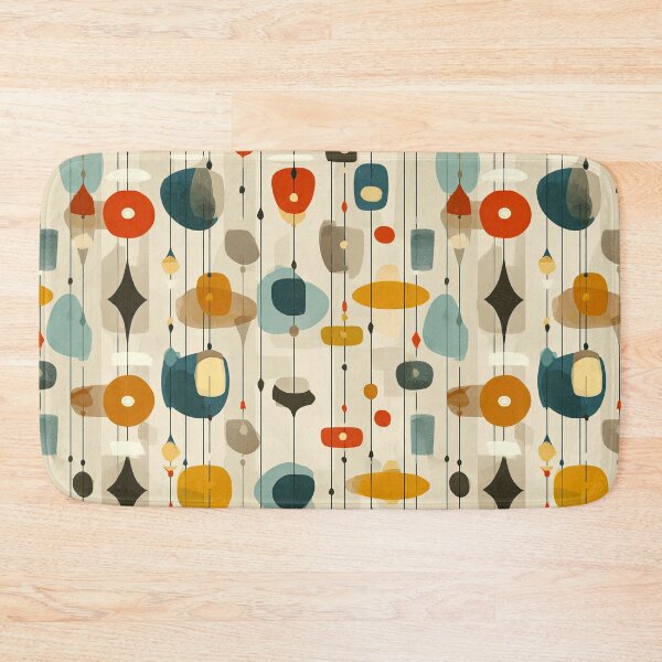 Item preview, Mid-Century Modern Abstract Shapes Pattern designed and sold by Kybruno's Creations.