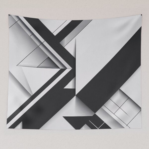 Item preview, Minimalist Geometric Monochrome Abstract Design designed and sold by Prachodayat Artworks.