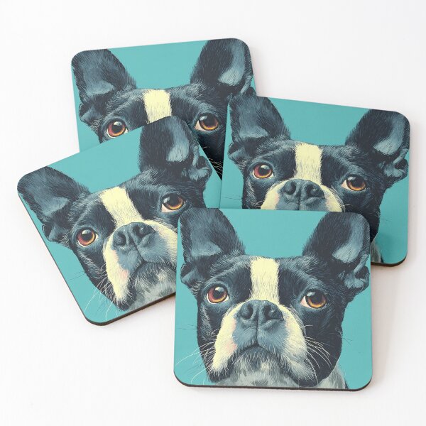 Item preview, Boston Terrier Modern Abstract Dog Painting designed and sold by AutoPopStudio.