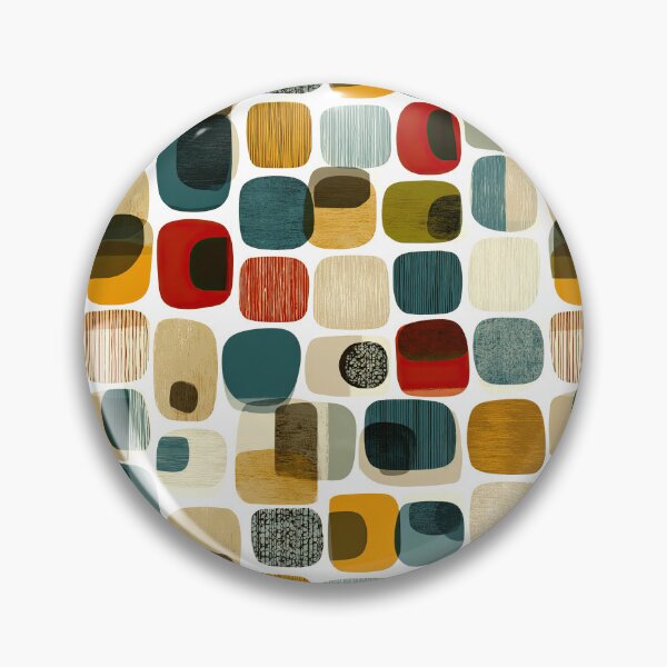 Item preview, Mid-Century Modern Abstract Shapes Pattern 2 designed and sold by Kybruno's Creations.