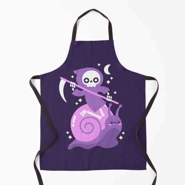 Item preview, Kawaii Grim Reaper Riding a Snail – Cute Creepy Design designed and sold by musingtreeart.