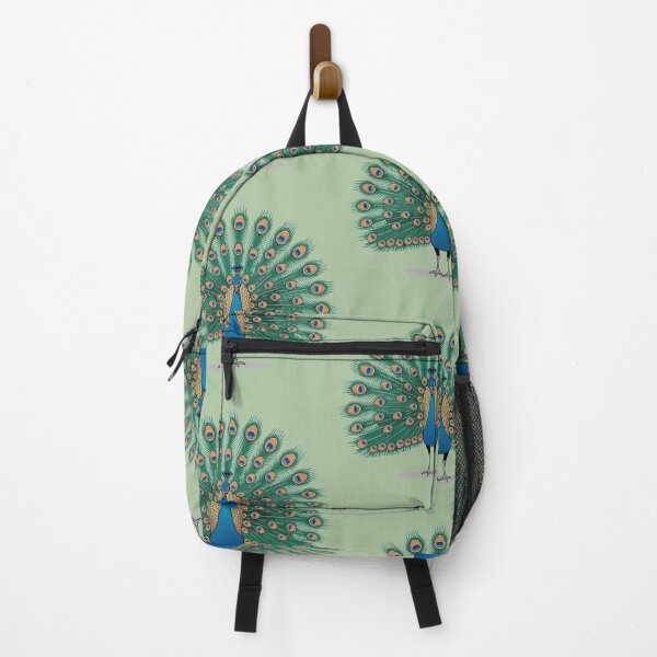 Item preview, A vibrant and detailed illustration of a peacock with its stunning plumage fully fanned out designed and sold by Royalsticker.