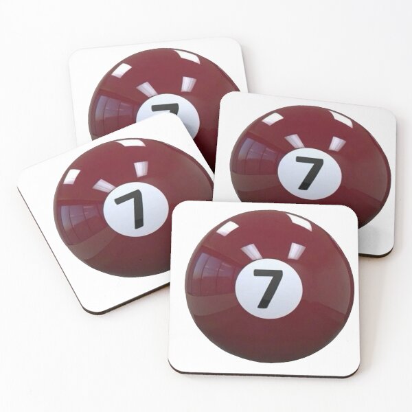 Item preview, Cool billiard ball 7 red designed and sold by Shosho133.
