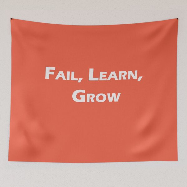 Item preview, Fail Learn Grow – Motivational Quote designed and sold by ArtNestVerse.