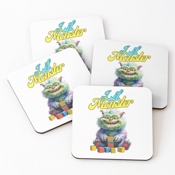 Item preview, Lil’ Monster – Colorful Cute Baby Monster with Blocks designed and sold by Kindloom.
