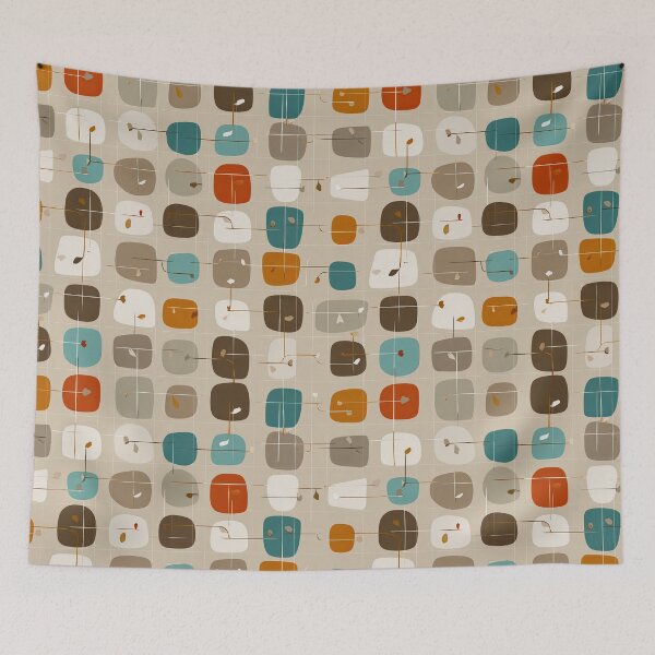 Item preview, Mid-Century Modern Abstract Shapes Pattern 4 designed and sold by Kybruno's Creations.