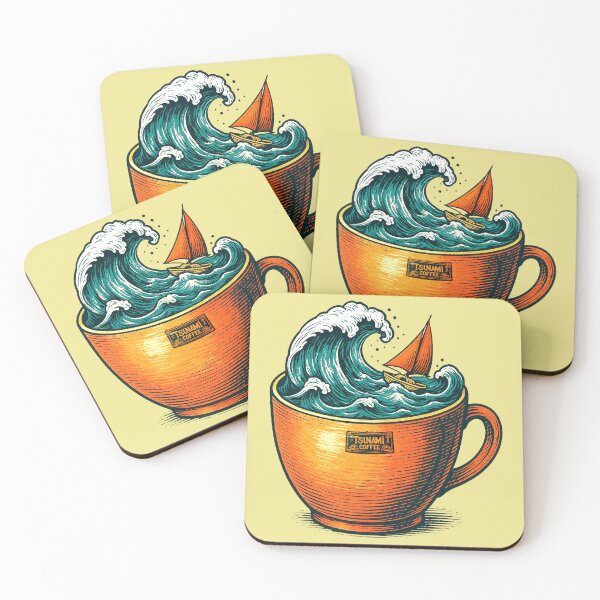 Item preview, tsunami coffee in a cup designed and sold by FLIP-original.