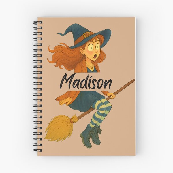 Item preview, Madison Name Customized Halloween Cute Witch designed and sold by Our Bible Journey.