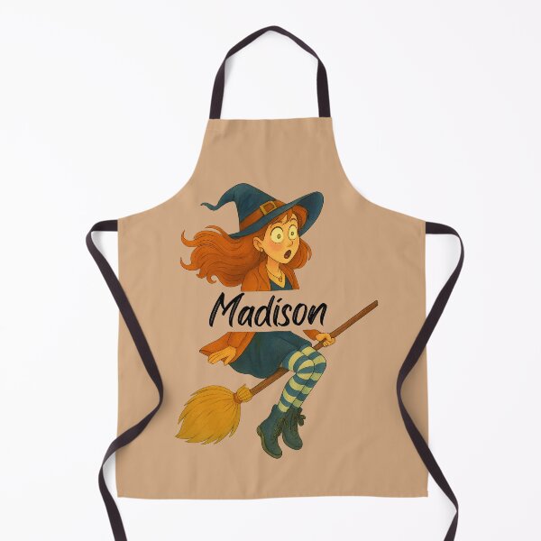 Item preview, Madison Name Customized Halloween Cute Witch designed and sold by Our Bible Journey.