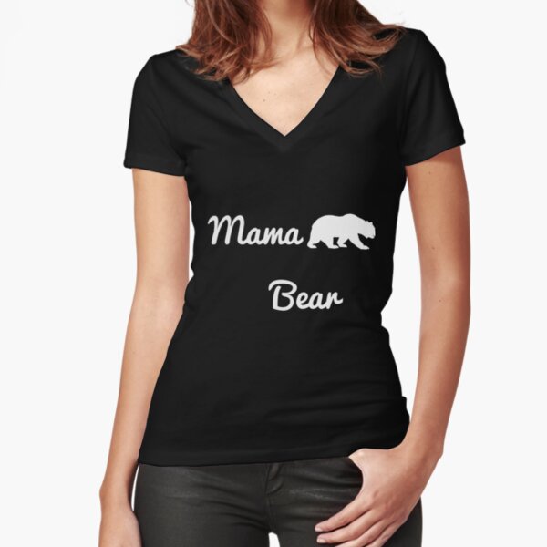 Ladies Grunt Style Mama Bear XL Black V-Neck Shirt Wilderness Outfitters  Patriot