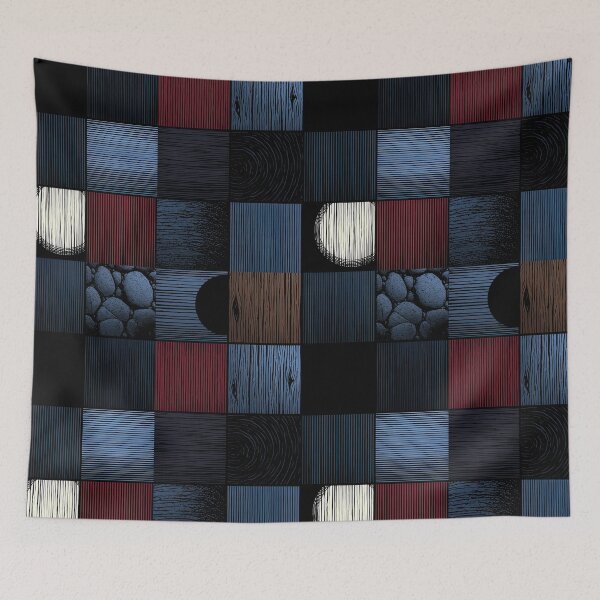 Item preview, Dark Geometric Wood and Stone Pattern designed and sold by Kybruno's Creations.