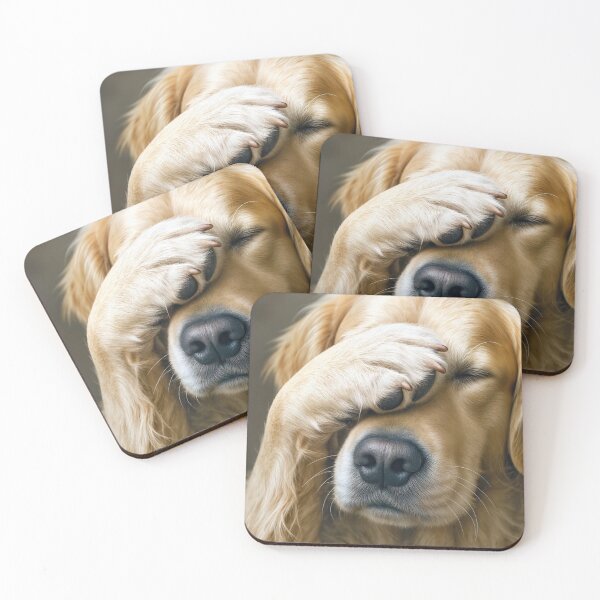 Item preview, Golden Retriever With a Humorous Disbelief Expression designed and sold by Maria Dryfhout.