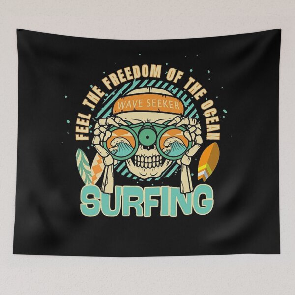 Item preview, Surfing Skeleton Wave Seeker – Feel the Freedom of the Ocean Vintage Design designed and sold by MR-GOLDEN.