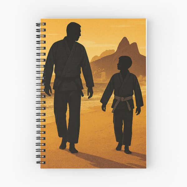 Item preview, Father and Son Jiu-Jitsu Walk – Barra da Tijuca Beach Art designed and sold by jjbentley.