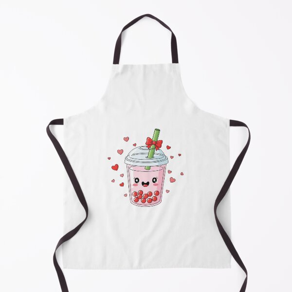 Item preview, Cute Kawaii Strawberry Bubble Tea Love designed and sold by istoriadesign.