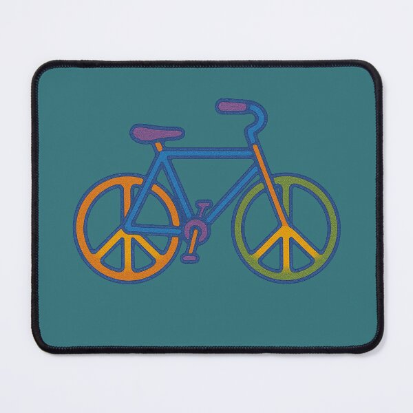 Item preview, Peace sign bicycle design with retro vibes for cyclists designed and sold by FrictionMaxxing.