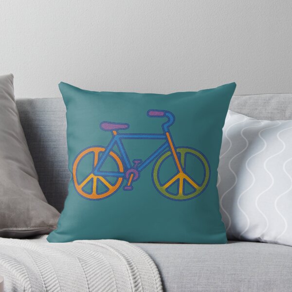 Item preview, Peace sign bicycle design with retro vibes for cyclists designed and sold by FrictionMaxxing.