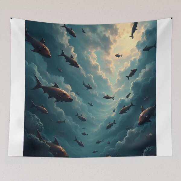 Item preview, Skyward Swim: The Flight of the Fishes designed and sold by oanaunciuleanu.