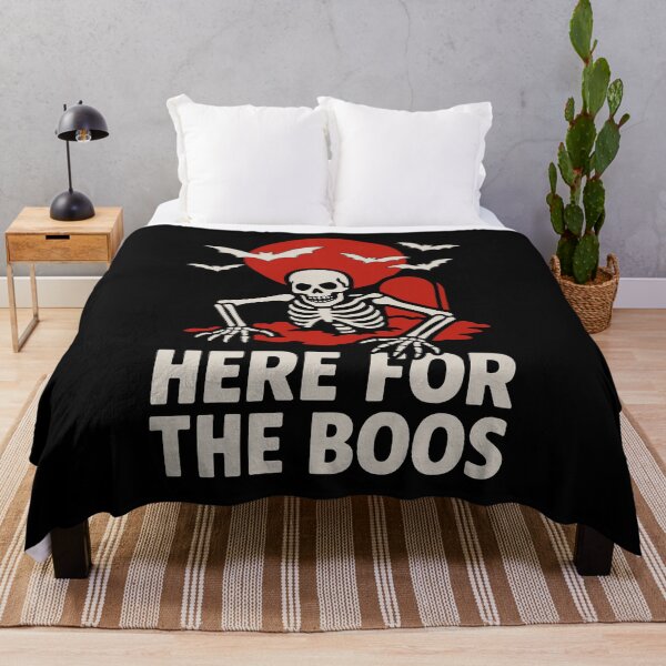 Item preview, Here For The Boos Funny Skeleton Halloween designed and sold by SnappyPNG.