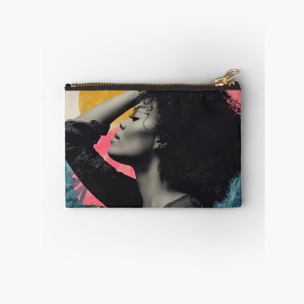 Item preview, Bold Afro Portrait – Modern Tropical Pop Art Collage designed and sold by Moss and Moon Studio.