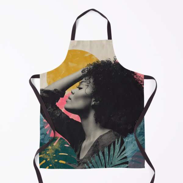 Item preview, Bold Afro Portrait – Modern Tropical Pop Art Collage designed and sold by Moss and Moon Studio.