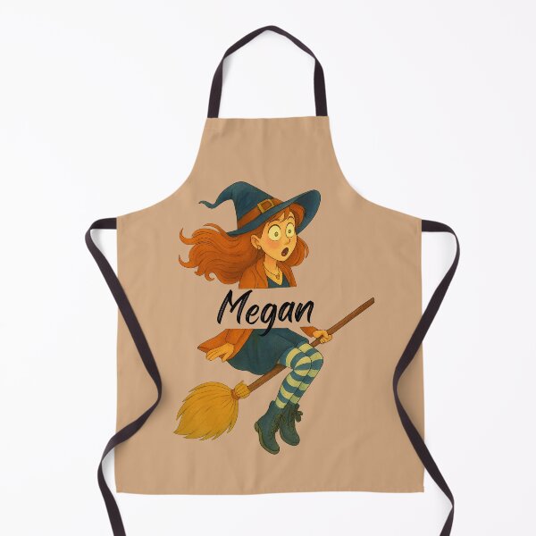 Item preview, Megan Name Customized Halloween Cute Witch designed and sold by Our Bible Journey.