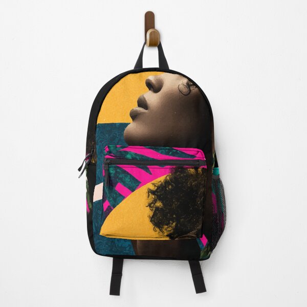 Item preview, Bold Afro Portrait – Modern Tropical Pop Art Collage designed and sold by Moss and Moon Studio.