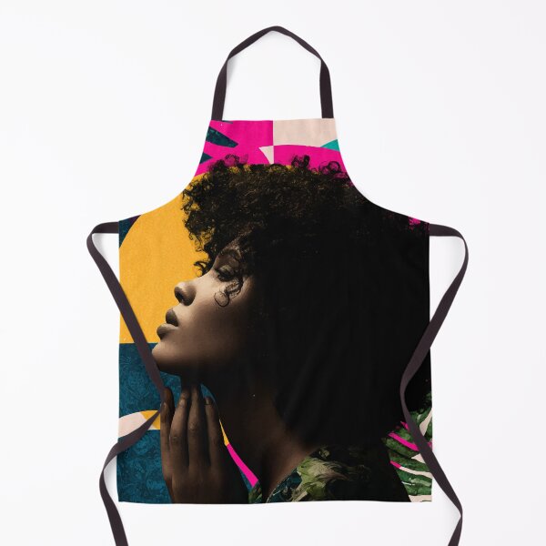 Item preview, Bold Afro Portrait – Modern Tropical Pop Art Collage designed and sold by Moss and Moon Studio.