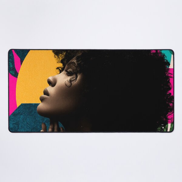Item preview, Bold Afro Portrait – Modern Tropical Pop Art Collage designed and sold by Moss and Moon Studio.