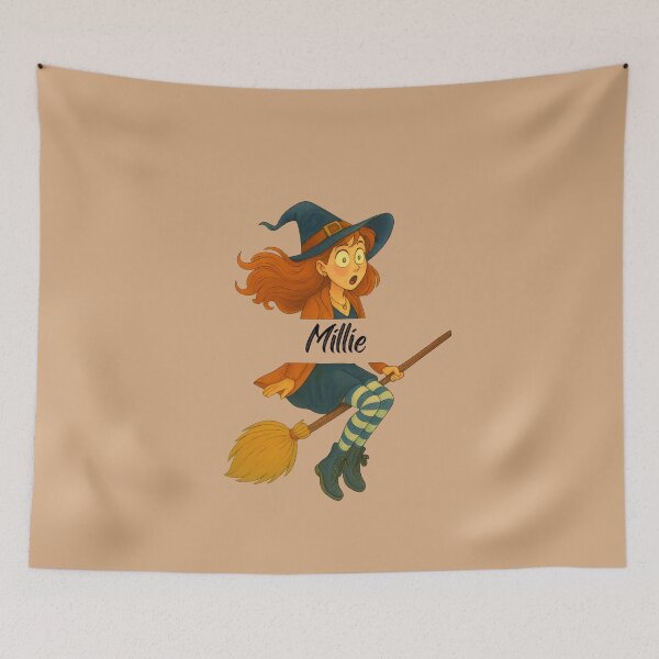 Item preview, Milly Name Customized Halloween Cute Witch designed and sold by Our Bible Journey.