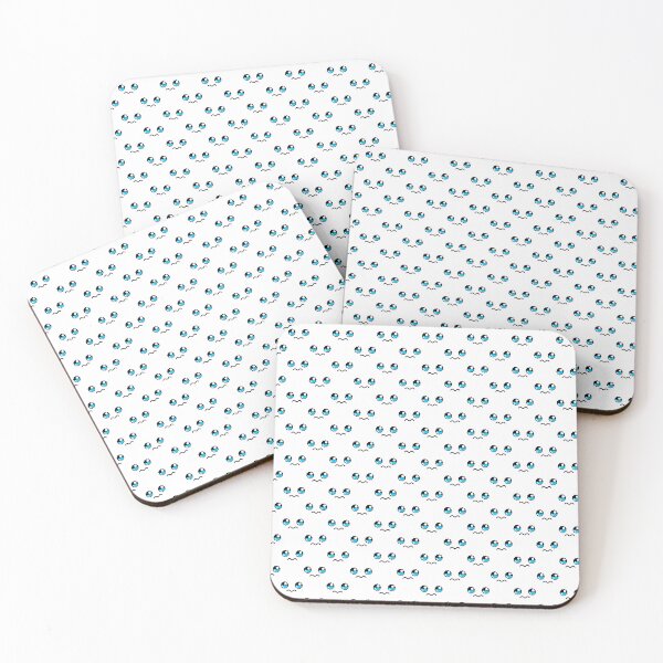 Item preview, Cute kawaii teary face with wavy mouth pattern designed and sold by BlushyPrint.