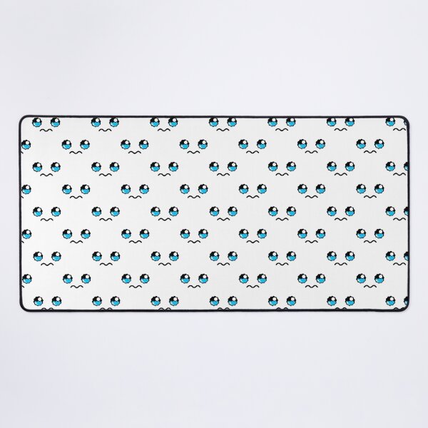 Item preview, Cute kawaii teary face with wavy mouth pattern designed and sold by BlushyPrint.