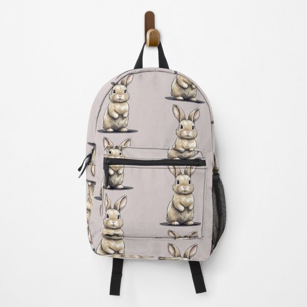 Item preview, Adorable and highly detailed illustration of a light brown bunny rabbit standing upright with a curious designed and sold by Royalsticker.