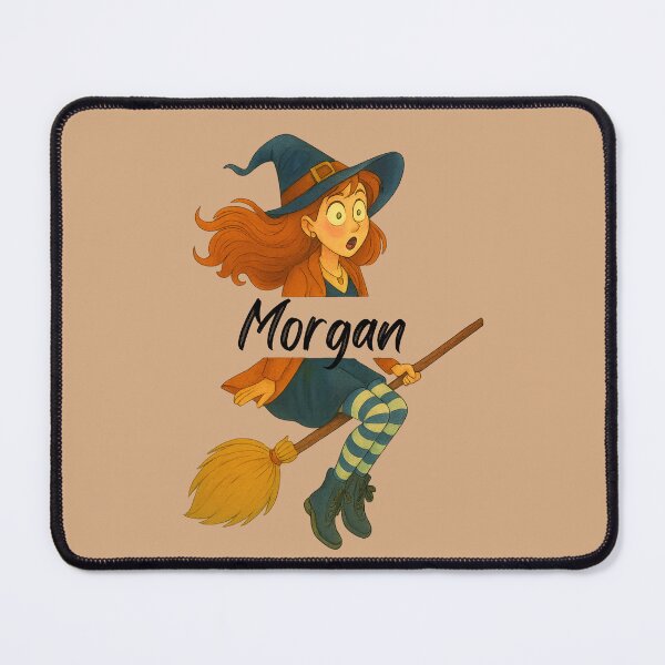 Item preview, Morgan Name Customized Halloween Cute Witch designed and sold by Our Bible Journey.